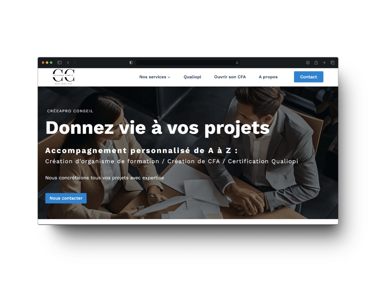 Créeapro Conseil, l'une de mes réalisations