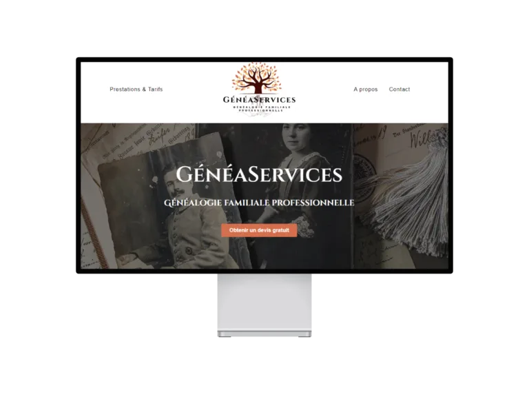 GénéaServices, l'une des réalisations de sites web de Selmma
