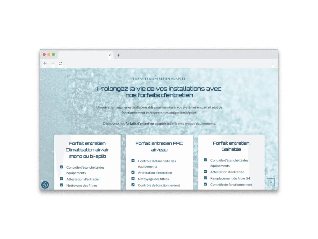 Climafroid Solutions, l'une des réalisations de sites web de Selmma