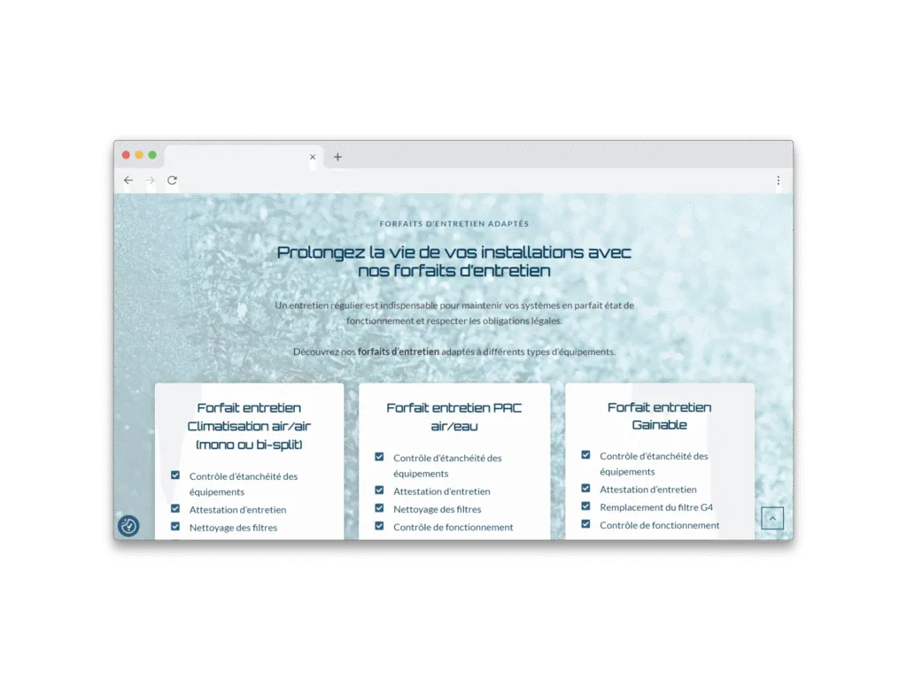 Climafroid Solutions, l'une des réalisations de sites web de Selmma